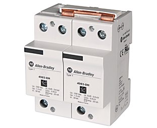 Сверхмощные устройства Allen-Bradley защиты от перенапряжений переменного тока на DIN-рейку